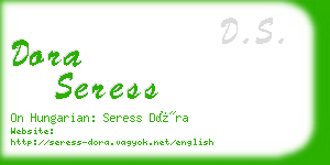 dora seress business card